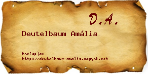 Deutelbaum Amália névjegykártya