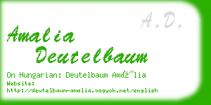 amalia deutelbaum business card